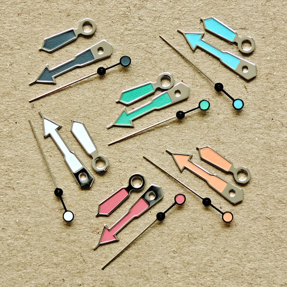 Watch Hands Fit NH35 NH36 NH38 7S26 7S36 4R35 4R36 Needle 8.5*12*12.5mm Green Luminou Black Blue White Red Orange Pointers