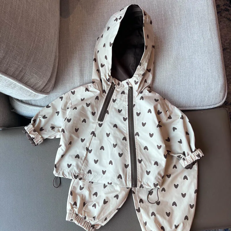 Children's Stormtrooper Set Spring and Autumn New Boys' and Girls' Hooded Jacket+Pants Sportswear Two Piece Set
