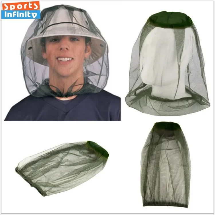 Outdoor Night Fishing Face Mask Insect and Mosquito Proof Mesh Mask Fishing Sun Protection Mask Anti Bee Hat Fishing Accessories