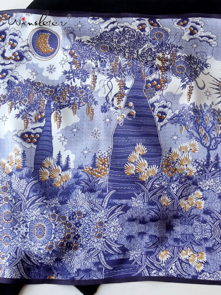 

Winsleter-Women 100%Real Silk Elegant Scarf, 53*53CM Print, Mom Gifts Versatile Temperament Kerchief, 2026 Spring New A62814CC
