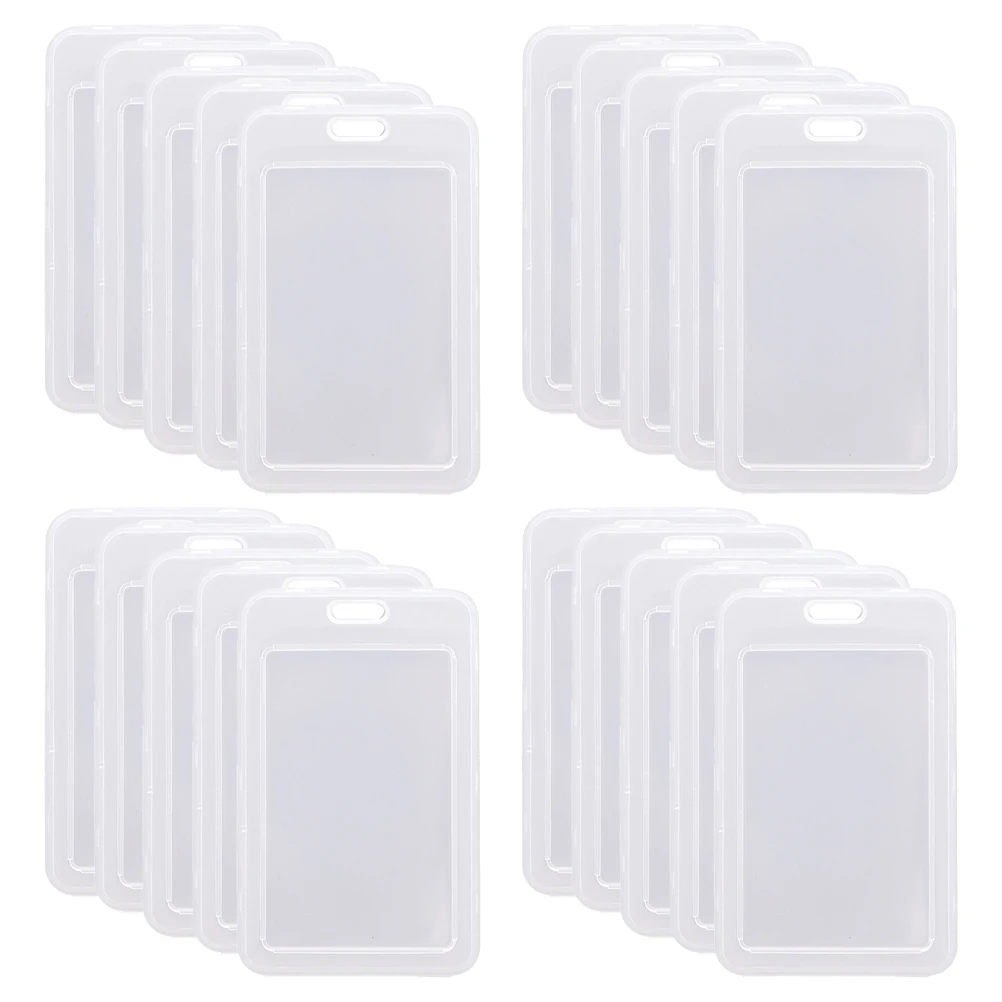

30pcs Creative Name Holders Clamshell Design Id Card Protectors For Staff Student Cover Work Holder Sleeve Storage