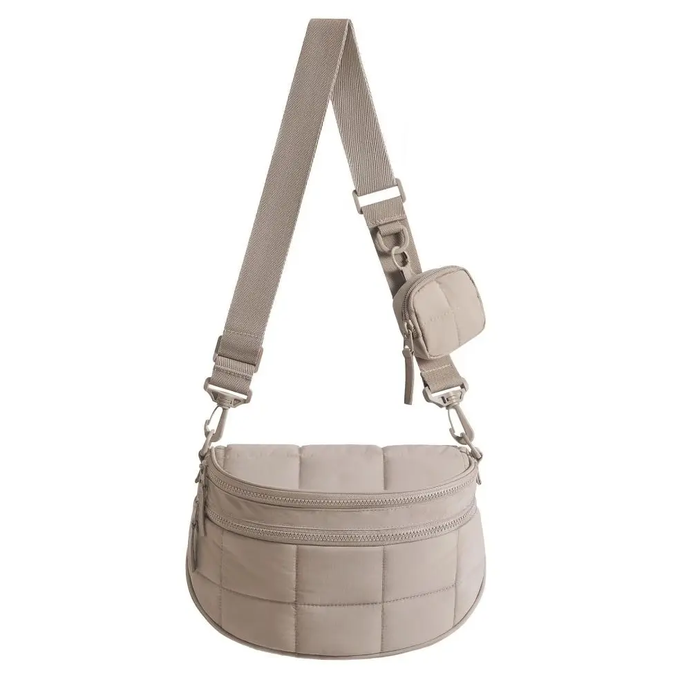 

Fashion Large Capacity Shell Crossbody Bags with Purse Versatile Quilted Shoulder Bag Simple Lightweight Dumpling Bag for Travel