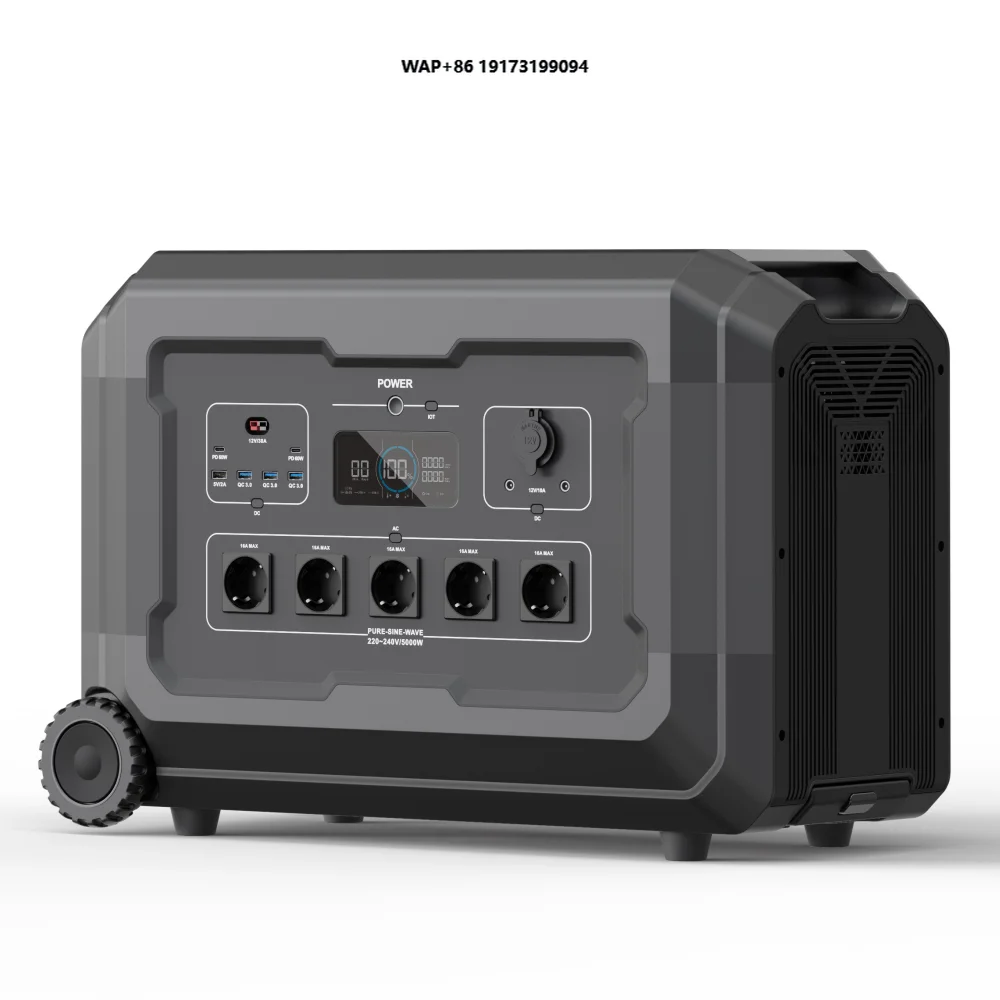 FadSol FD-S03-3600W Solar Portable Power Station 3072WH LiFePO4 Battery Pure Sine Wave Solar Panel Rechargeable 7000W Peak