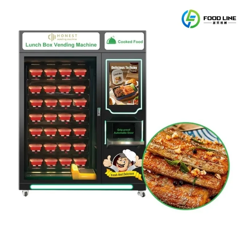 Hot Food Vending Machine with SDK Fast Breakfast Lunch Dinner Service for Busy Workplaces Capacity Automatic Office Customized
