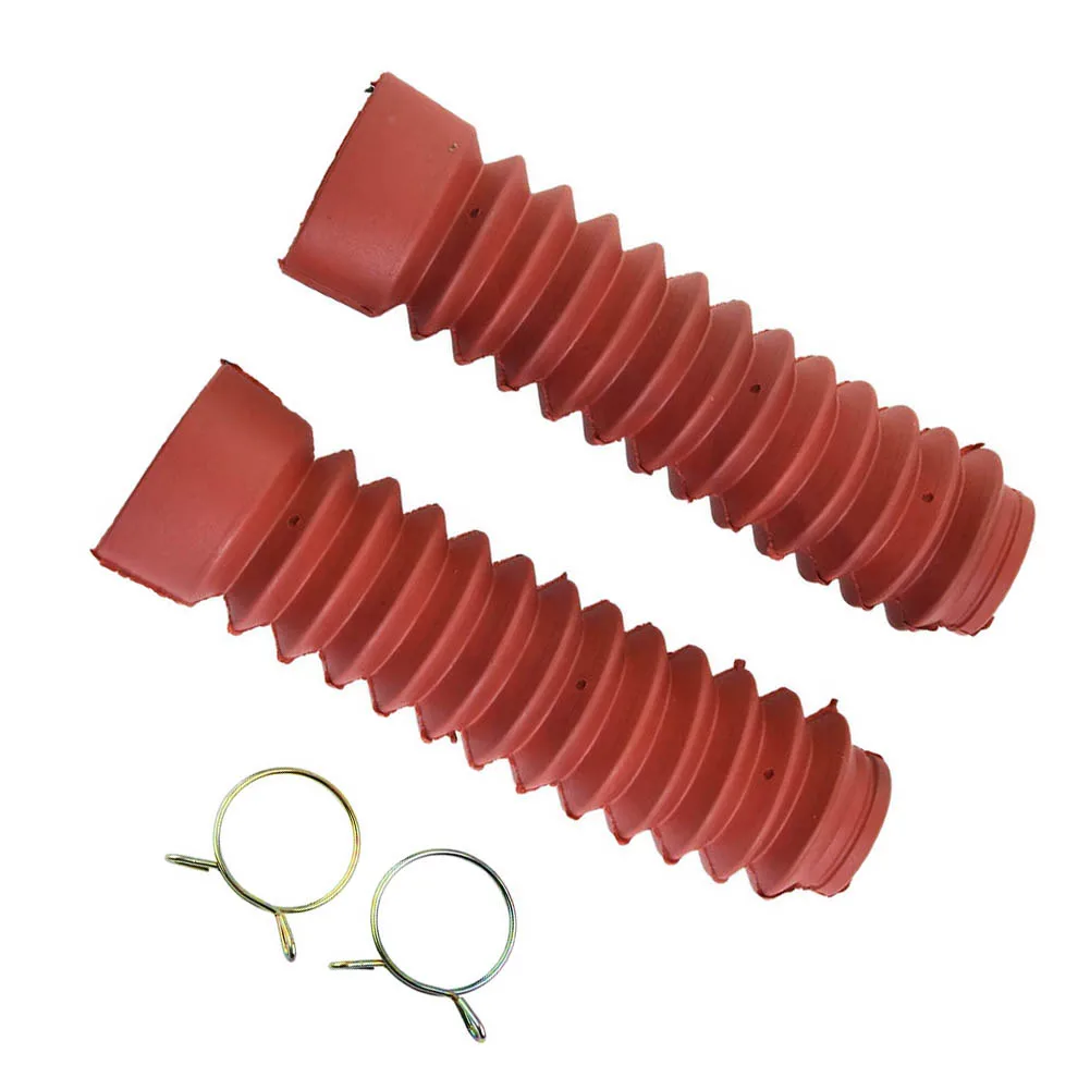 Shockproof Dust Cover Protect The Oil Inside From Flowing Out Dust Jacket Prevent Dust Red Shock Absorber 2pcs