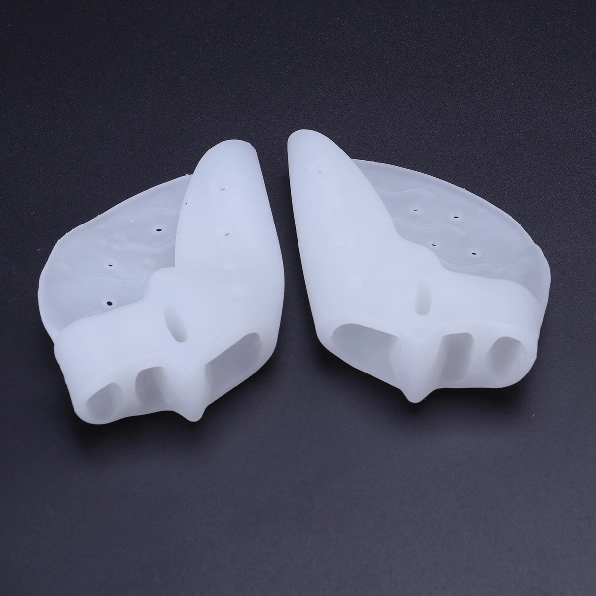 

Gel Toe Separator Protector Bunion Relief with Forefoot Cushion Pad 3-Toe Holes Toe Spacer Hallux Big Toe Straighter