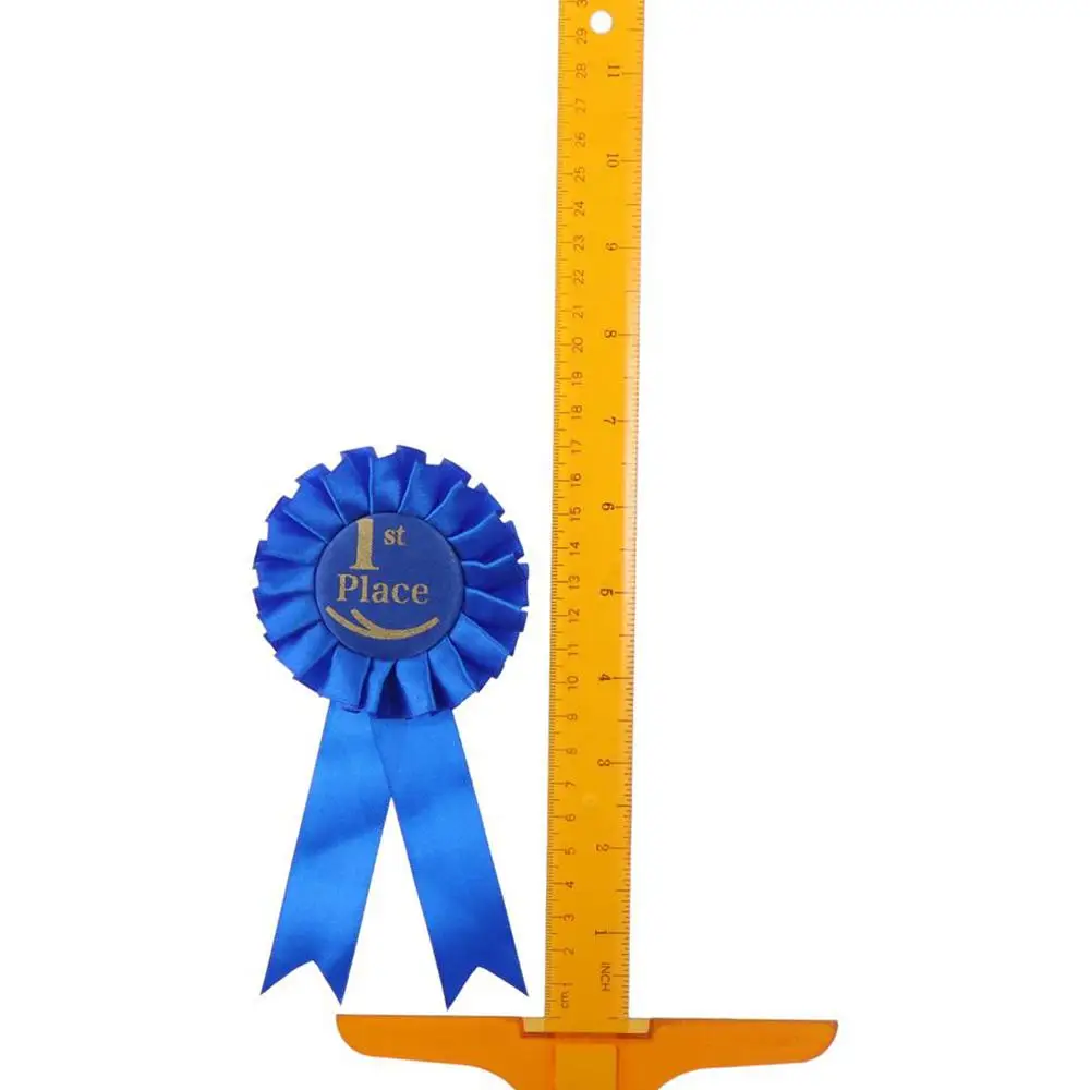 Conjunto de premios de cinta deportiva azul, roja y blanca, cintas de reconocimiento, cinta de roseta, cinta honorable