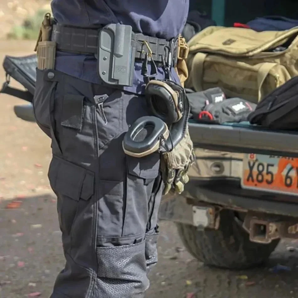 Taktische Hosen für Herren, Outdoor-Cargohosen mit mehreren Taschen, Militär-Kampfhosen, strapazierfähige Wander- und Arbeitshosen für Herren. – Detail 7