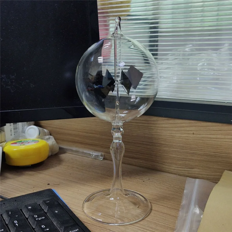 Solar crookes radiômetro luz solar palhetas de energia ornamento de mesa para entrada de mesa armário da sala de estar