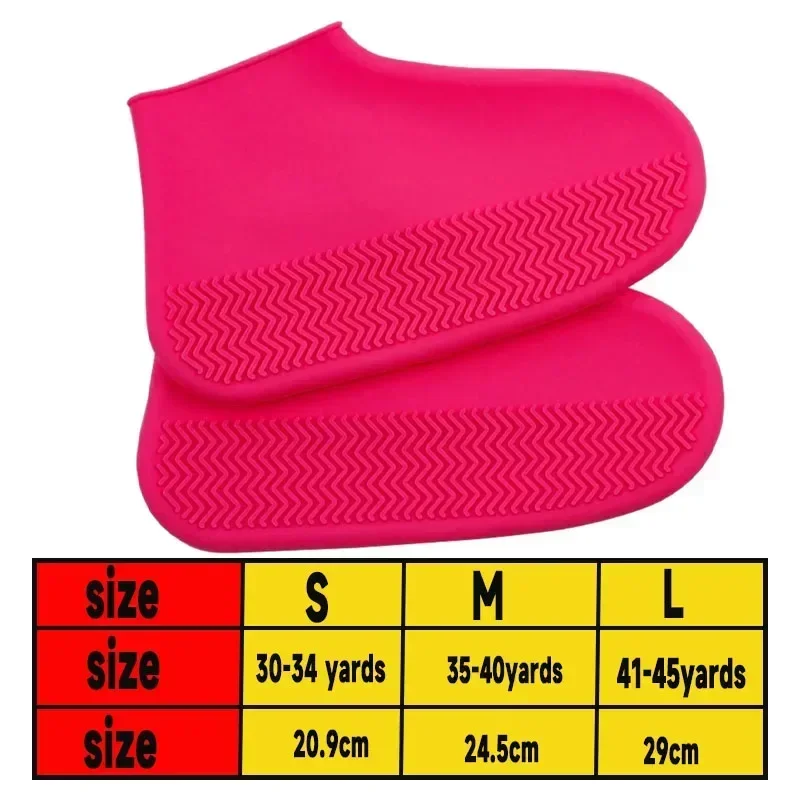 Wasserdichter, rutschfester Silikonschuh, hochelastisch, verschleißfest, Unisex-Regenstiefel für regnerische Tage im Freien, wiederverwendbarer Schuhüberzug – Detail 17