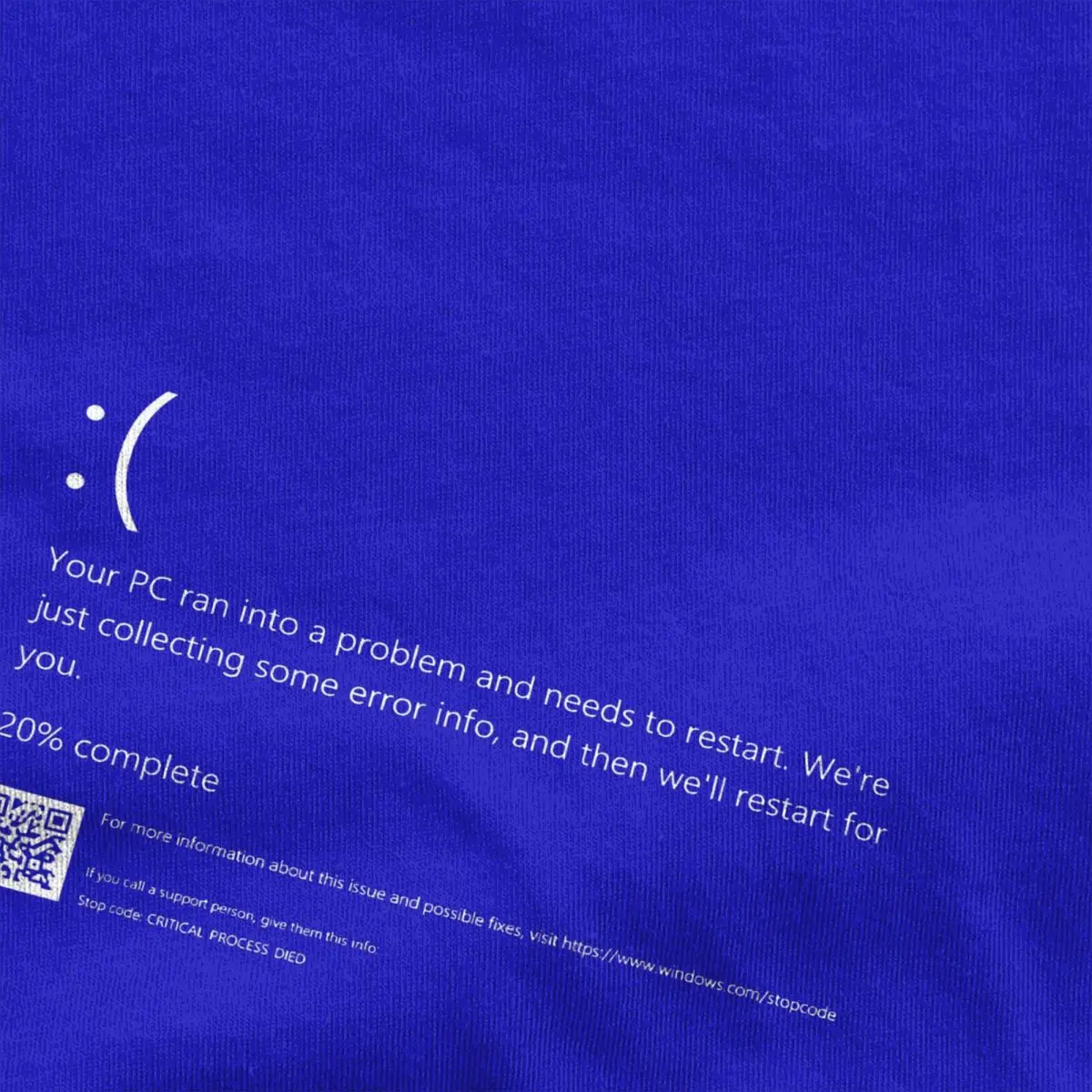 Blue Screen Of Death IT Geek Halloween Party DIY Costume T-Shirt for Men Funny Cotton Tees Windows Error T Shirts 4XL 5XL Tops