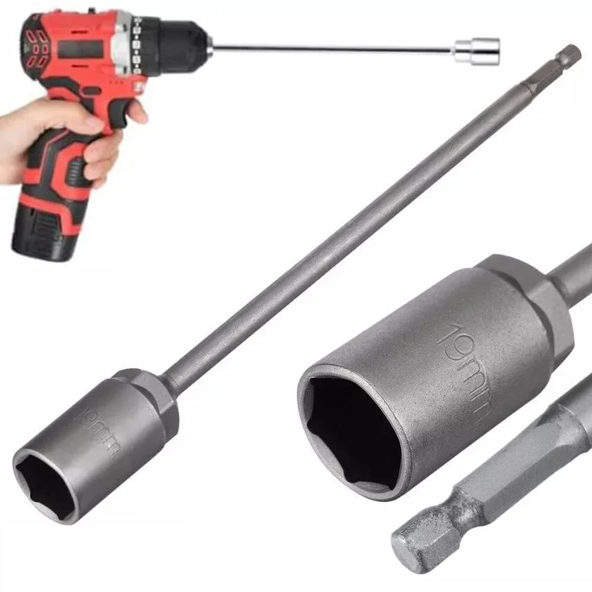 15cm Long Hexagonal Socket Wrench Extended Repair Hexagonal Pole Rv Leg Winder Drill Extension Jack Socket 19mm RV Repair Tools