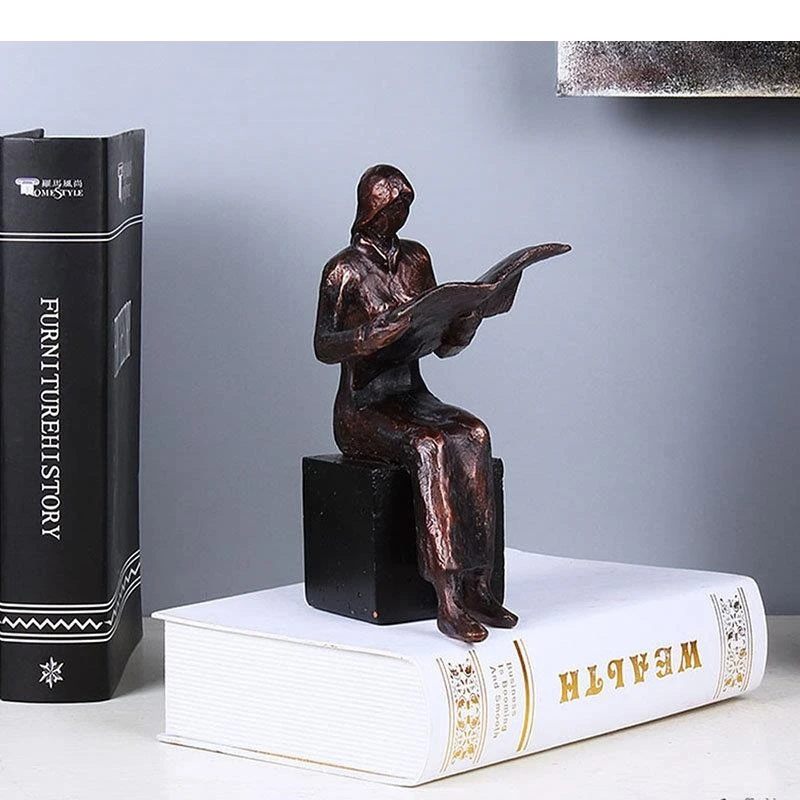 Readers Sculpture Crafts Scholar Characters Resins Furnishings Desk Decoration Ornaments Figures Statue