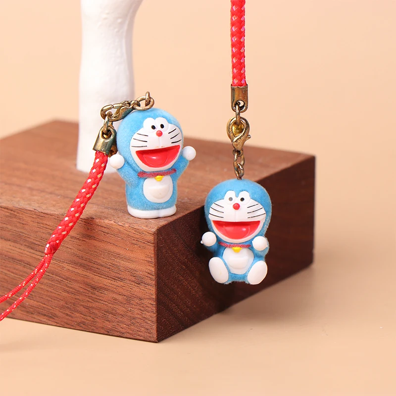 Kawaii Vintage Doraemon Phone Lanyard Cute Cartoon Anime Mobile Phone Chain Keychain Cellphone Pendant Camera Pendant