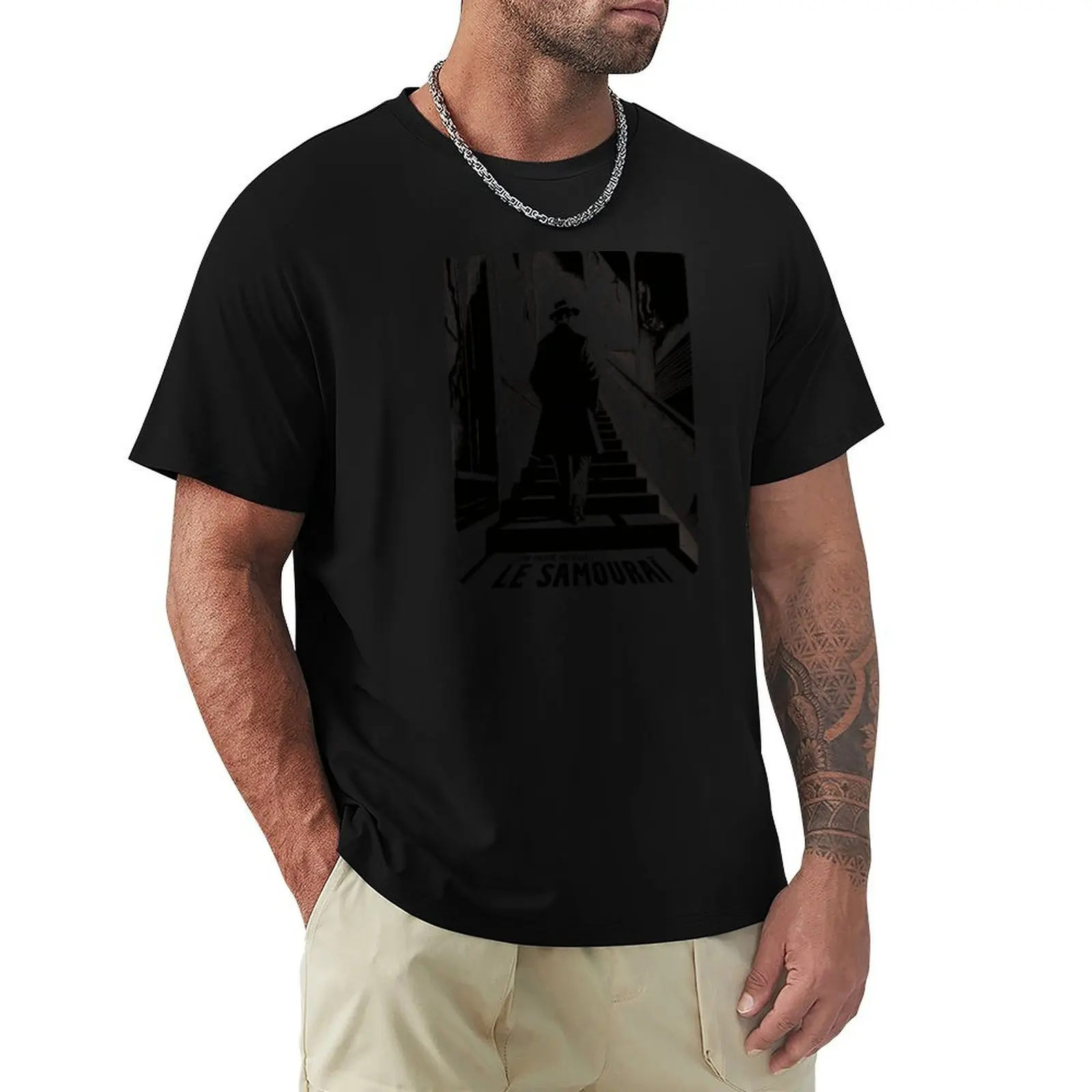 Le Samoura? Noir T-Shirt Street Fashion Casual Tee Shirt