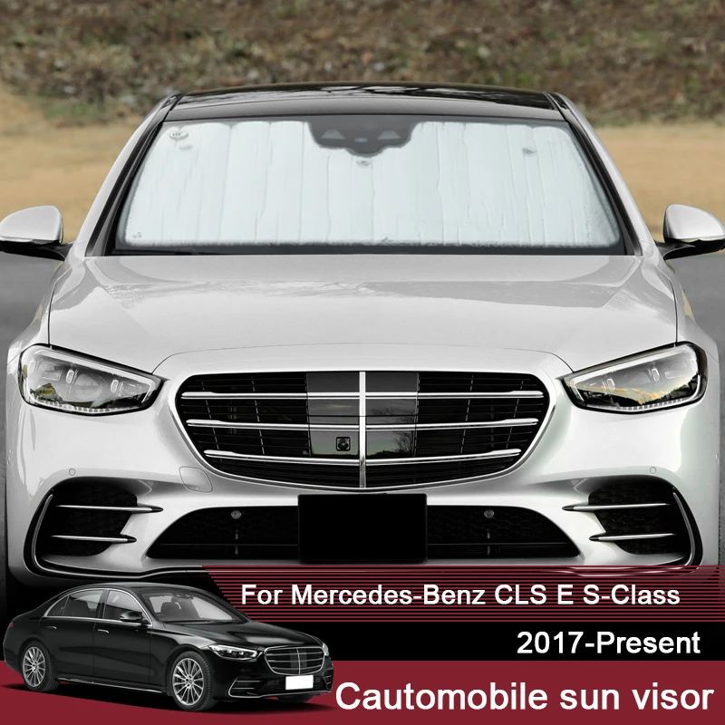 

Car Sunshades UV Protect Cover For Mercedes-Bens CLS E S-Class C257 W213 W223 2017-2025 Side Window Curtain Sun Shade Visor Mat