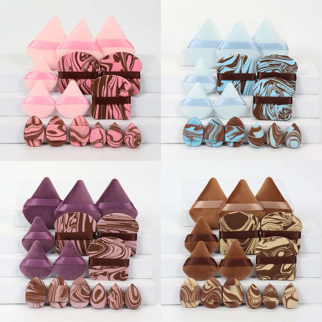 15-Piece Set Toast-Style Chocolate, Expands When Wet, Can Be Used Both Dry and Wet, Suitable for All Skin Types