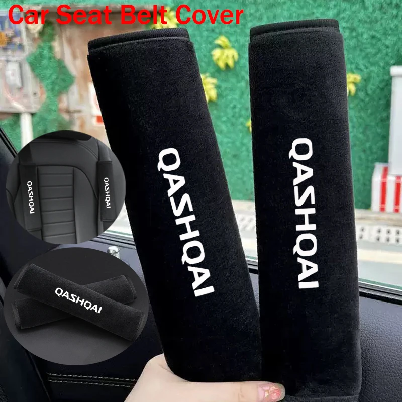 

2pcs Seat Belt Plush Shoulder strap Covers Car Shoulder Pad Seat Belt For Nissan Qashqai Sentra X-Trail Almera Juke Note Tiida