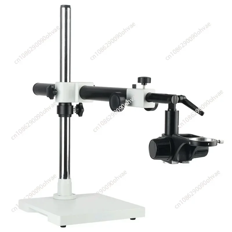 50mm lens aperture single arm microscope universal bracket with ultra long working distance and adjustable focusing frame angle