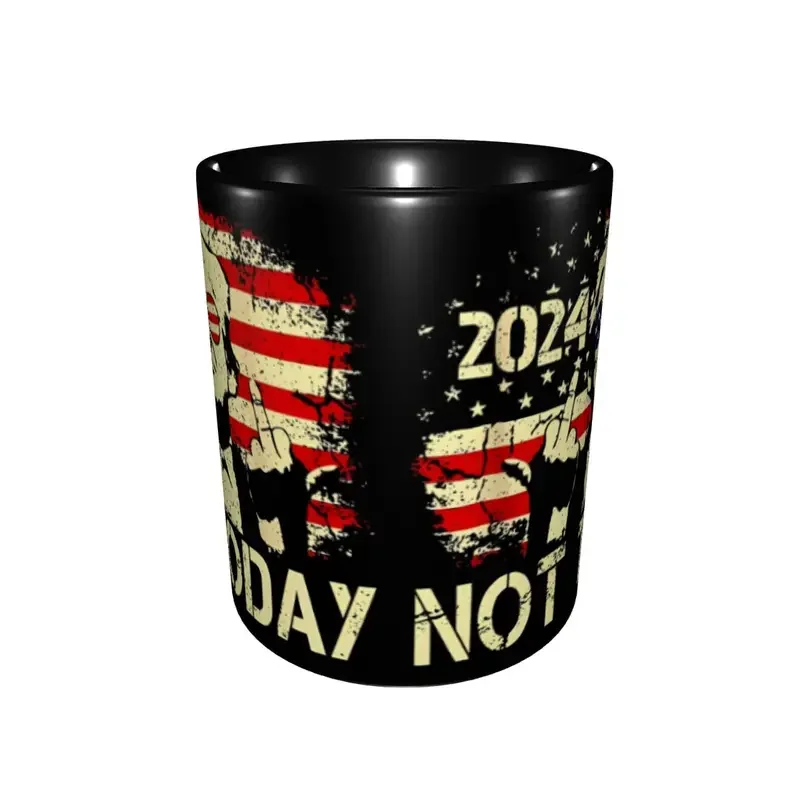 Not Today President Trump Shot Accessories Coffee Mugs Kawaii Trump for President 2024 Assassination Attempt Tea Cups Gift