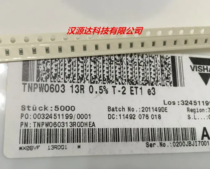 

100 шт./лот TNPW060313R0DHEA 0603 13 0,5% 50PPM чипы электронные новые