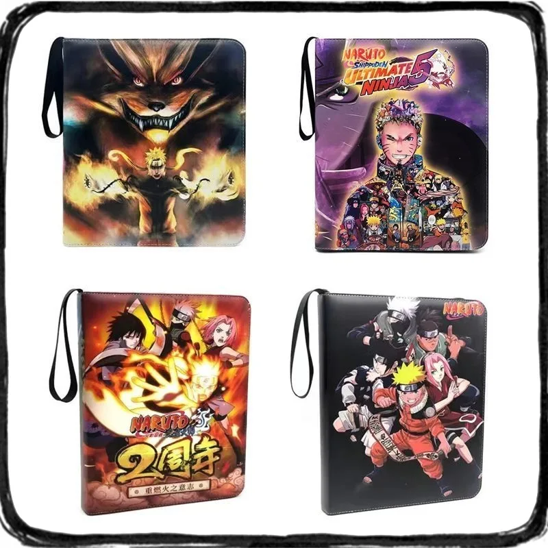 

Альбом для коллекционных карточек Аниме НАРУТО, 400/900 шт., на молнии, для игровых карт, органайзер для карт организации Акацуки, детские игрушки, подарки