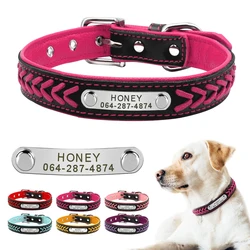 Collar personalizado con placa de identificación para perro, accesorio para cachorro y gato, ajustable, para perros pequeños, medianos y grandes