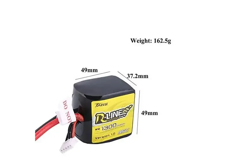 

Tattu R-Line Version 1.0 14.8V 1300mAh 95C 4S XT60 Plug Lipo Battery/Square Li-po for RC Car Boat Truck Heli Airplane Drone