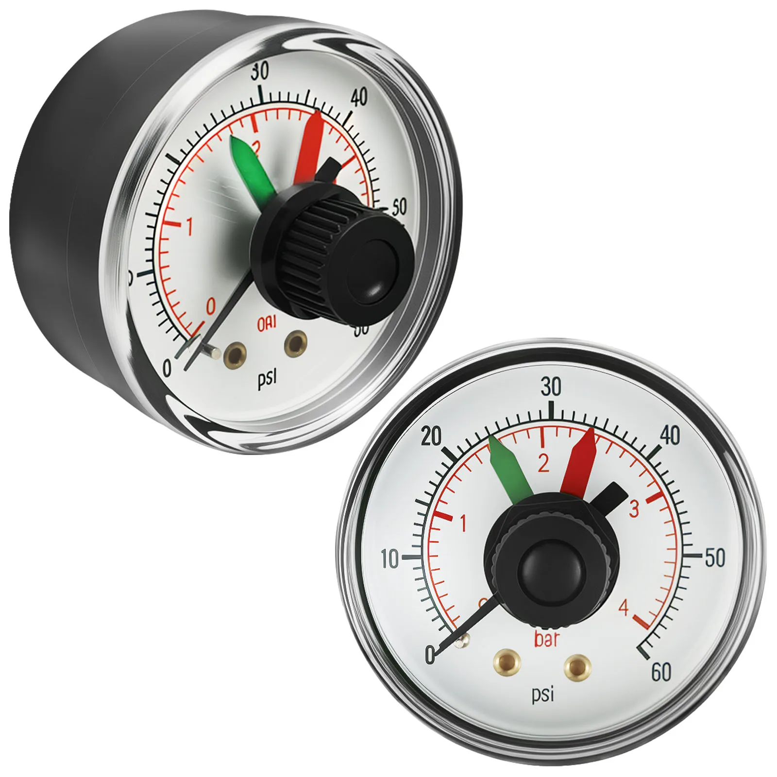 

2/4Pcs Pool Filter Pressure Gauge 0 to 60Psi 2inch Dial Accurate Water Pressure Monitoring Gauge Meter Air Compressor Pump Parts