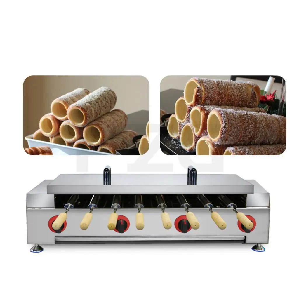 Gas Type Chimney Cake Oven Ice Cream Chimney Cakes Bread Baking Equipment Hungarian Kurtos Kalacs Machine