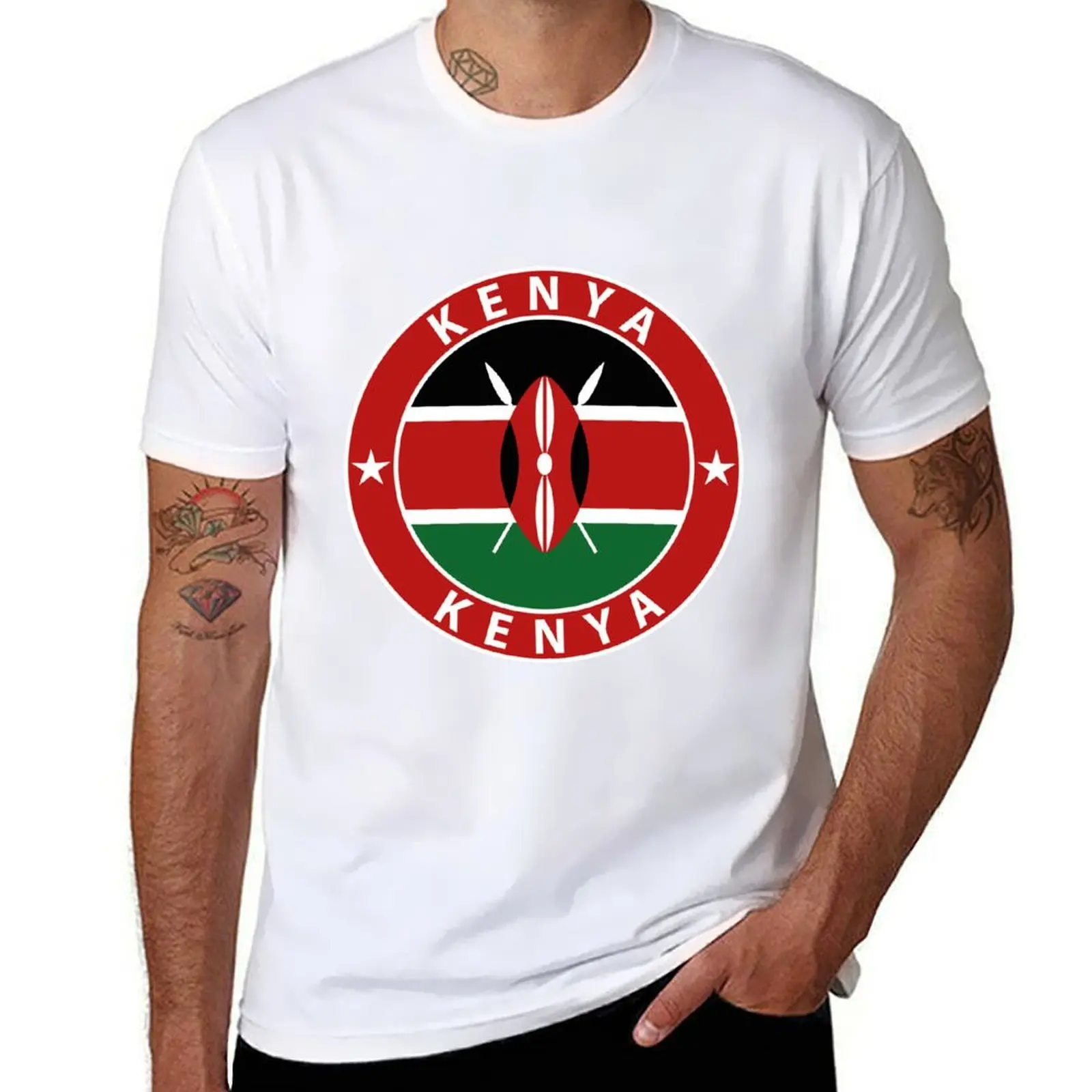 

Kenya Kenya flag coat of arms T-Shirt t shirt for man 100 percent cotton t shirts for man pack cotton essential t shirt T-Shirt