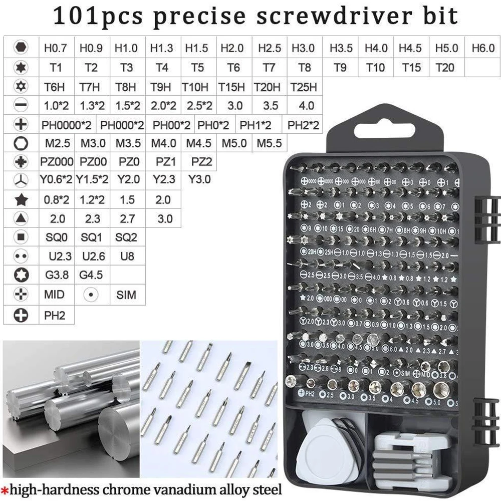 TKDMR 115/122 w 1 zestaw śrubokrętów precyzyjnych magnetyczny śrubokręt CR-V Torx Bit komputer zestaw narzędzi ręcznych naprawa telefonu komórkowego