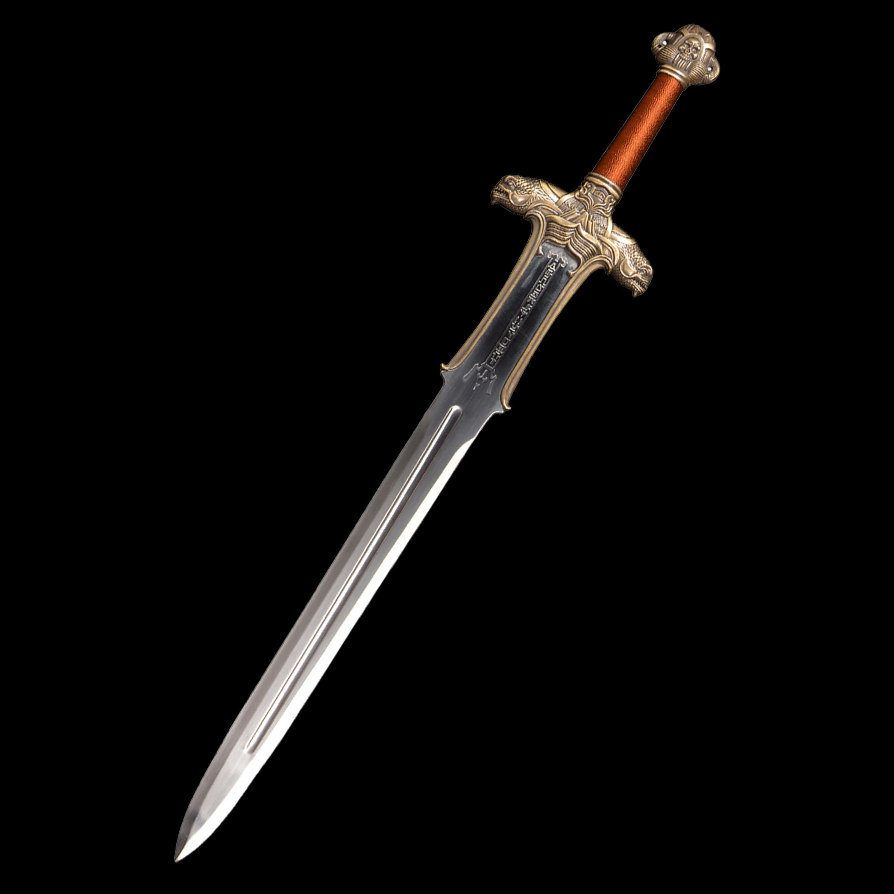 Espada occidental de 39 pulgadas/con placa colgante/no afilada/espada bárbara Conan