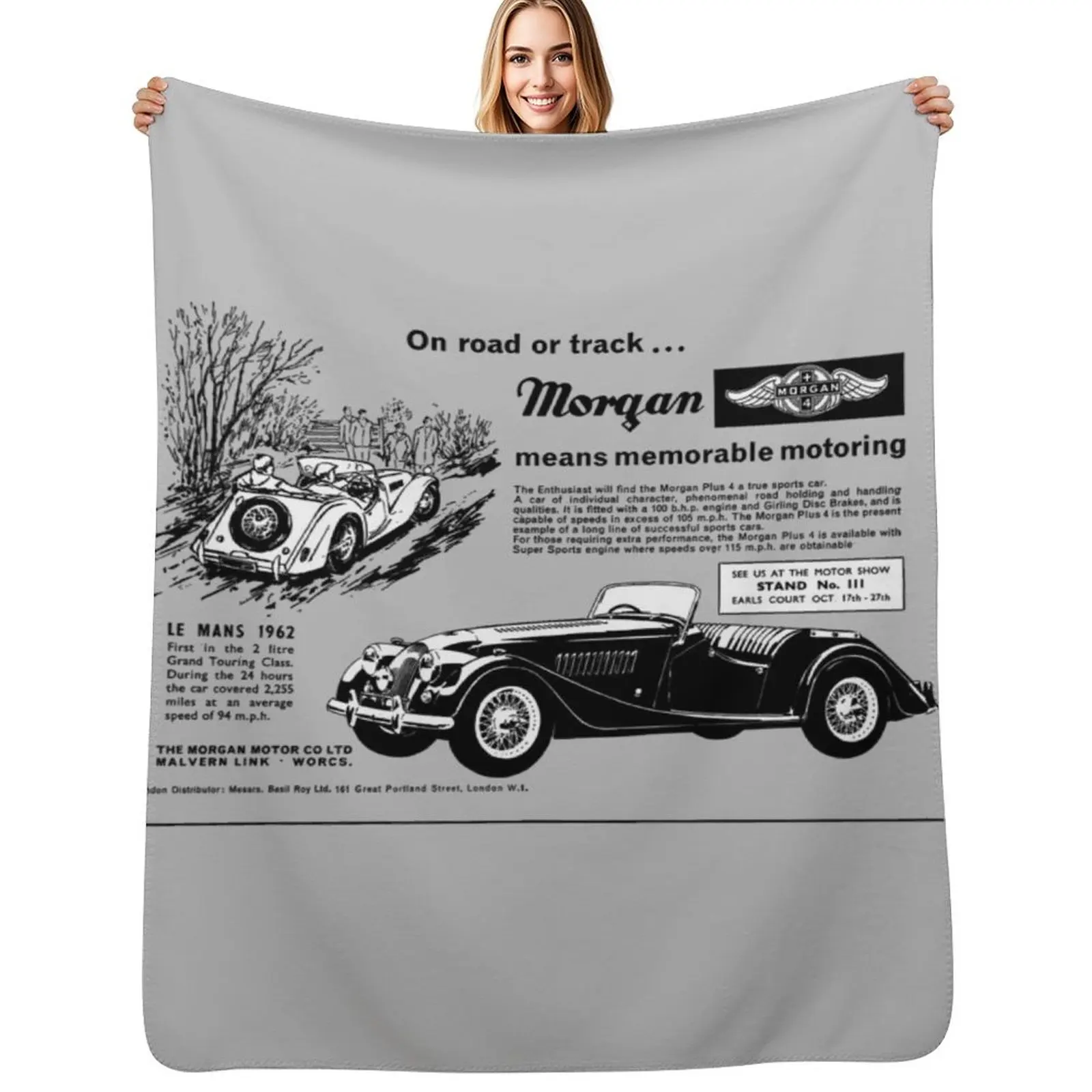 MORGAN Throw Blanket Soft Comfort Blanket for Reading Watching TV