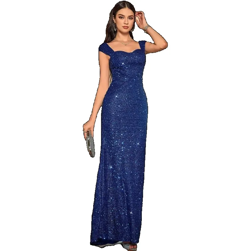 

Elegant Sweetheart Sleeveless Sequined Mermaid Long Formal Evening Dress