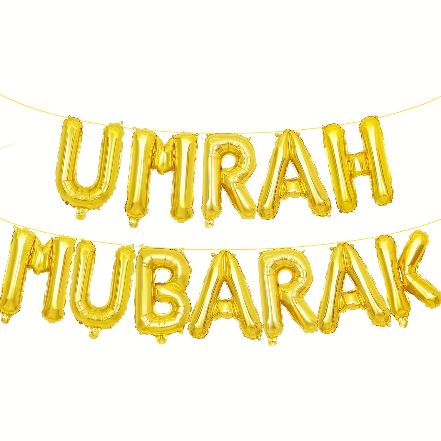 Islamische arabische Alphabet Ballon Set Banner Muslim Festival Home DIY Dekor UMRAH MUBARAK Brief Eid Ramadan Kareem Party Supplies