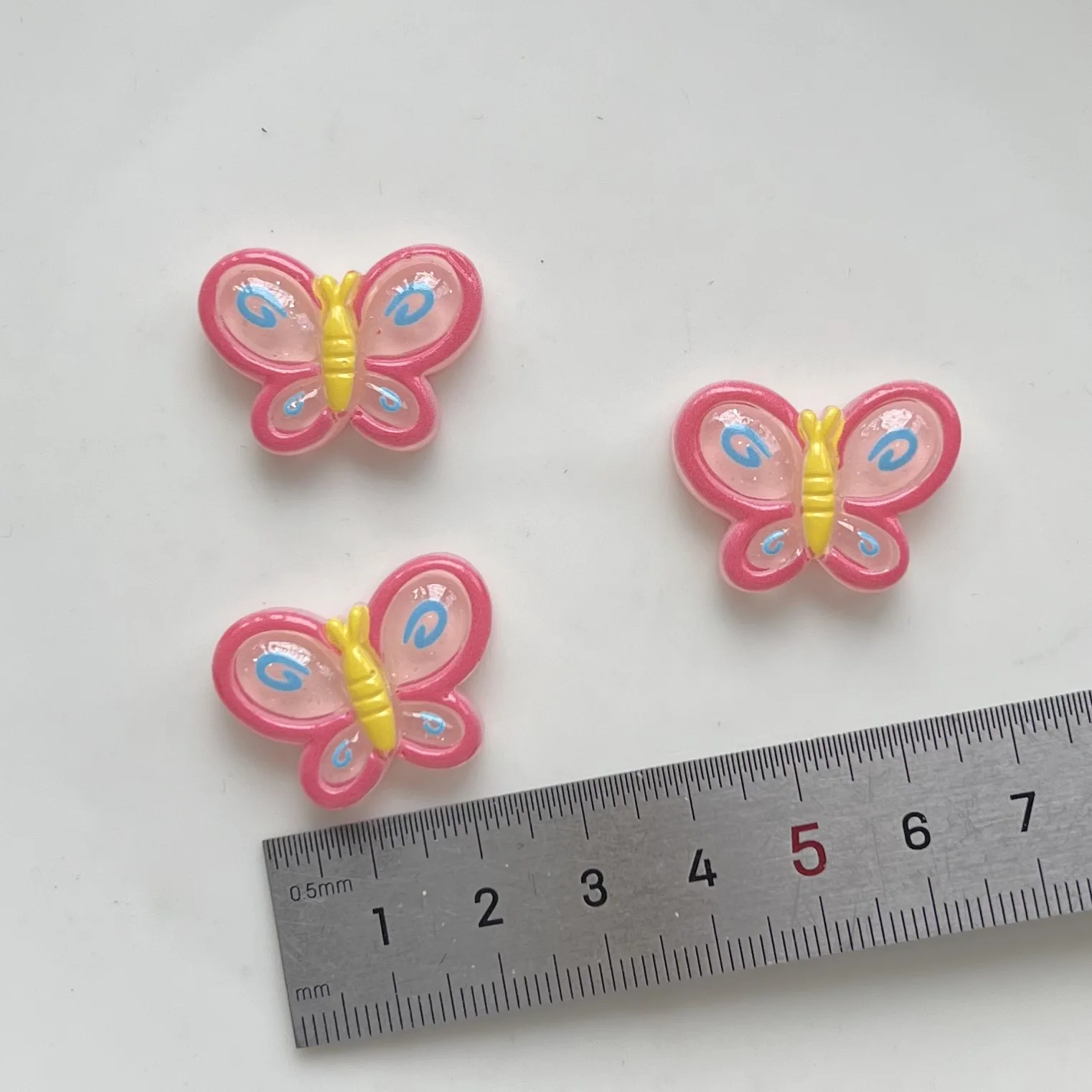 5 Stuks Miniso Serie Vlinder Cartoon Hars Flakback Cabochons Diy Ambachten Materialen Sieraden Maken Charmes