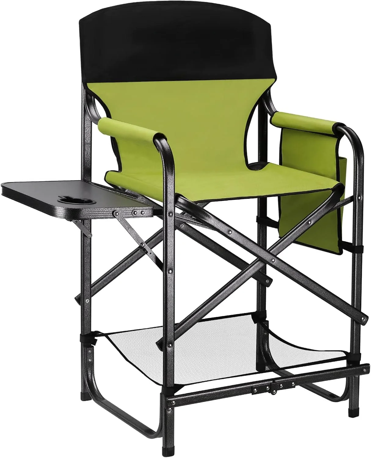 

Tall Directors Chair, Folding Camping, Makeup Artist with Foot Rest, 900D Fabric for Tailgating Camp Lawn Picnic Fishing Beach