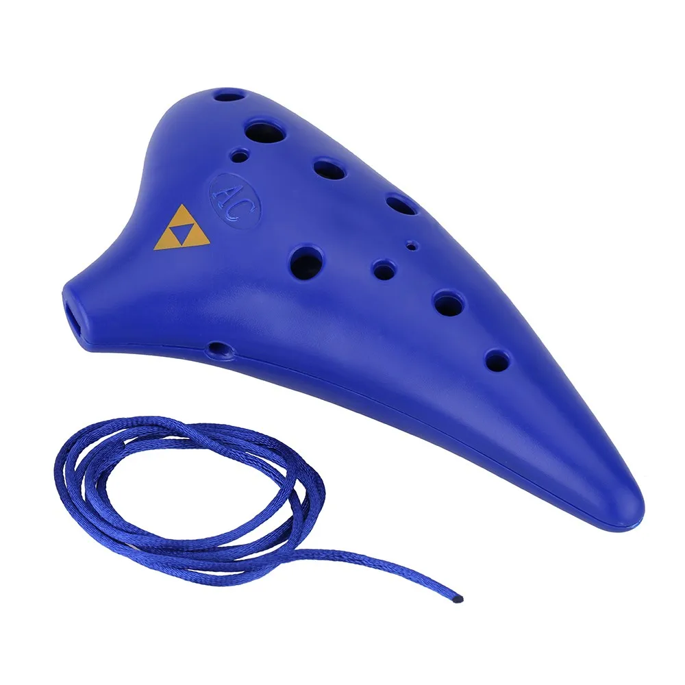 

12 Holes Plastic Ocarina Flute Alto C Musical Instrument with Music Score for Music Lover and Beginner