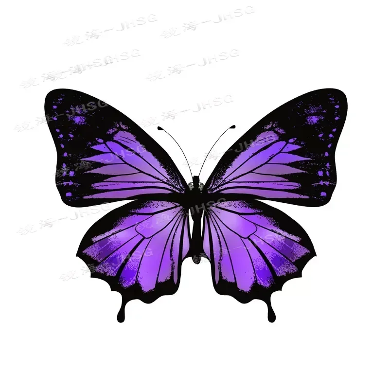 

Interesting Purple Butterfly Car Sticker Fantasy Style Fashion Car Motorcycle Laptop Decoration Accessories PVC Waterproof Decal