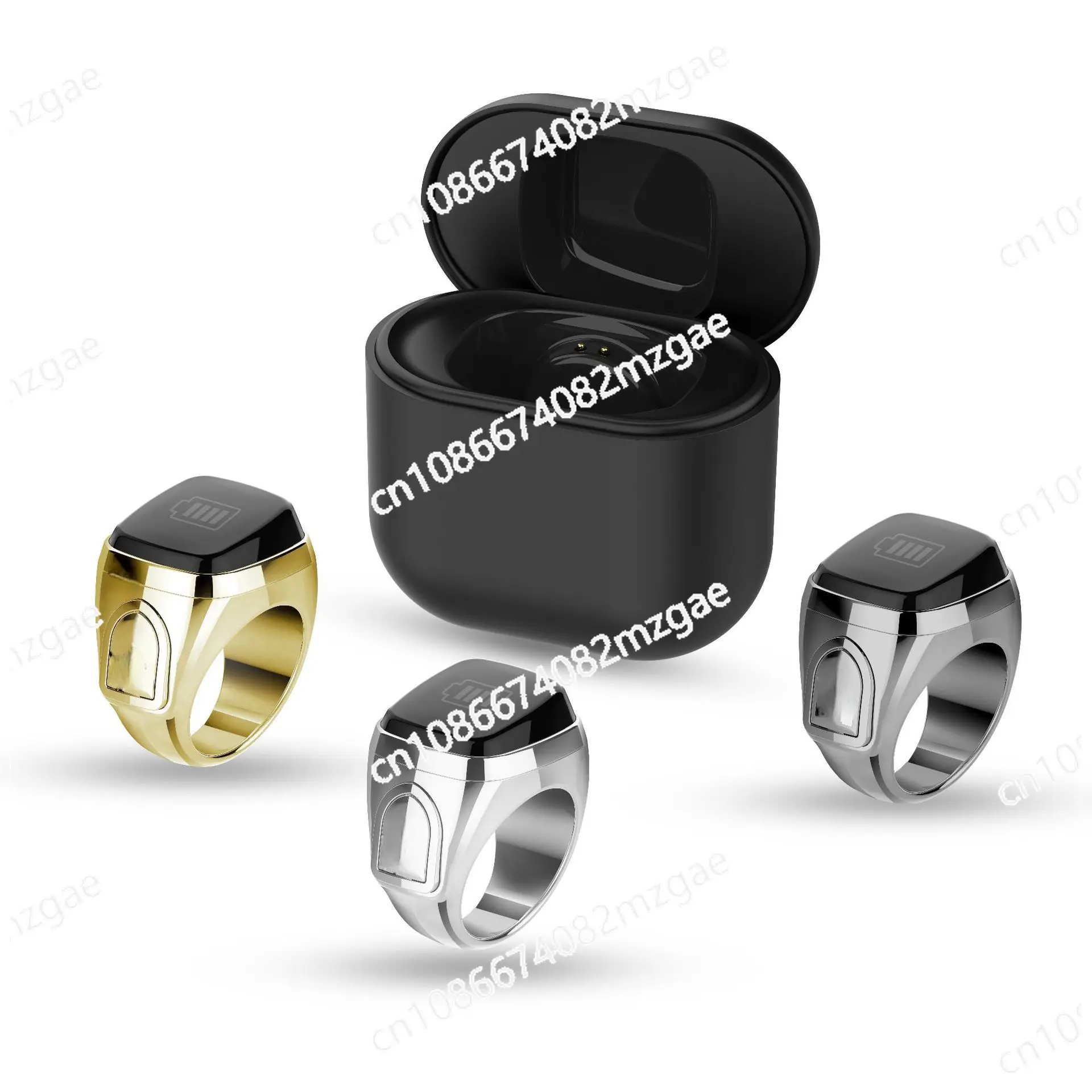 

Popular metal ring with charging compartment digital display counting smart ring bluetooth electronic finger counter