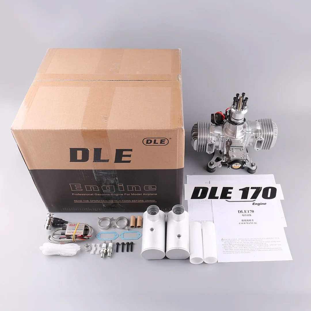 New DLE170 electric start engine power generation ultralight parachute drone twin cylinder air cooled engine