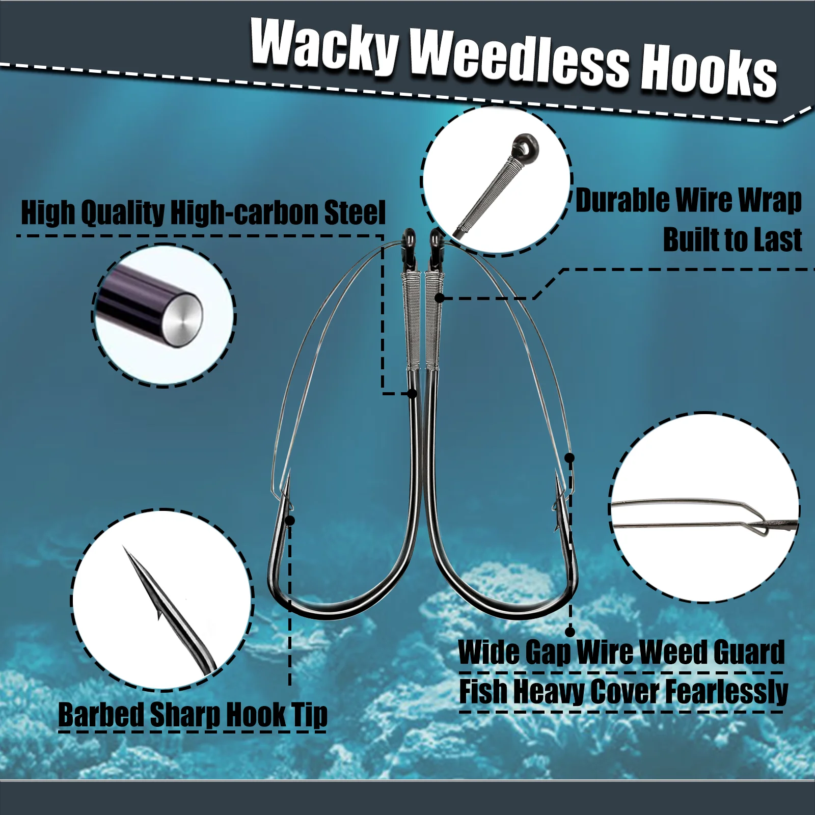 9KM 10~30Pcs Weedless Wacky Rig Hooks Worm Hook Sea Bass Fishing Hook for Wacky Rigging Worm Lure Baits - AliExpress 9KM 10~30Pcs Weedless Wacky Rig Hooks Worm Hook Sea Bass Fishing Hook for Wacky Rigging Worm Lure Baits - AliExpress