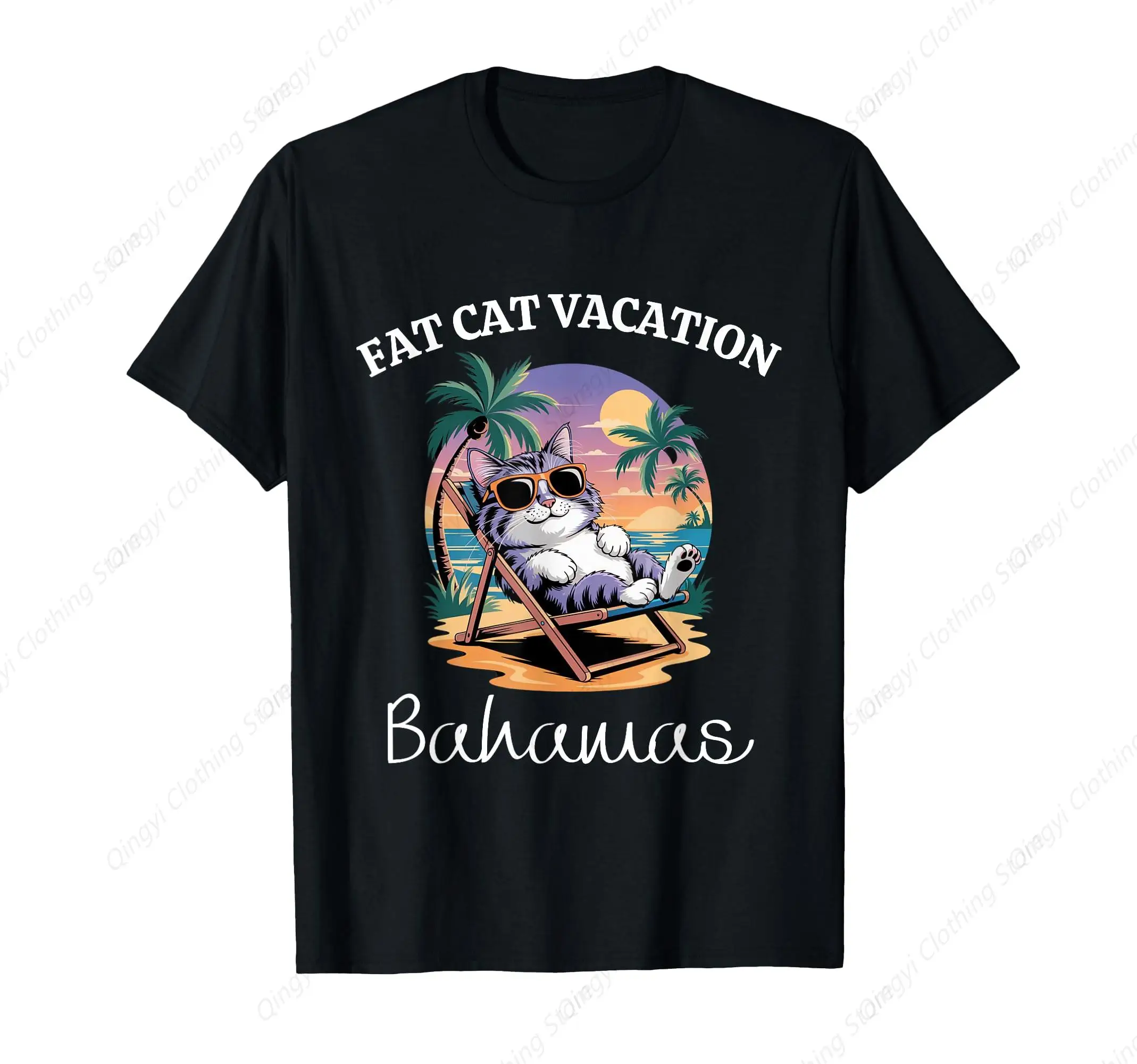 

Fat Cat Vacation Bahamas Travel Bahamas T-Shirt