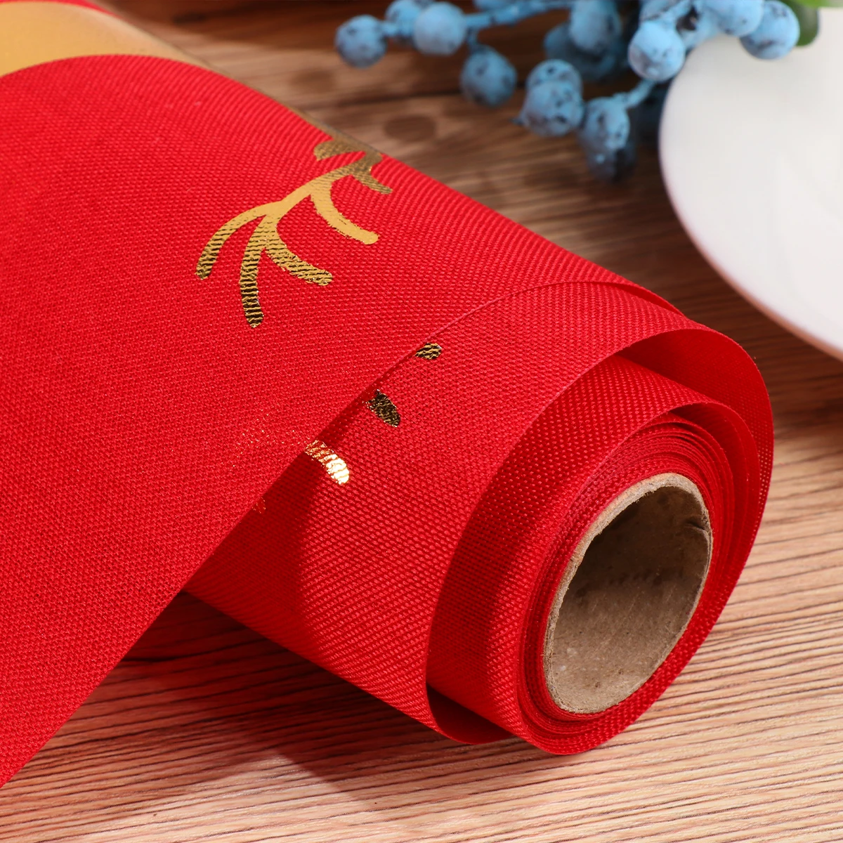 

Printing Bronzing Tablecloth Christmas Decorations Gold Festival Washable Runner