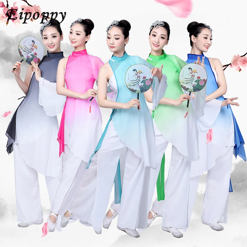 زي الرقص الشعبي الصيني التقليدي للنساء ، أزياء الرقص للأطفال ، فستان أطفال فتاة يانغكو ، ملابس يانغجي