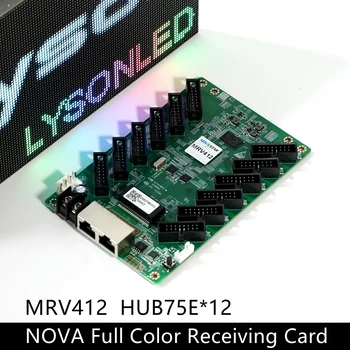 Nova mrv412 מקורה בצבע מלא פרסום, הוביל תצוגת וידאו קבלת כרטיס 12 xhub75
