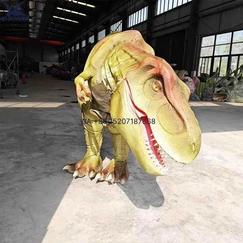 Wmwmnu Realistic Robotic Tyrannosaurus Rex Dinosaur Cosplay Costume Silicone Rubber Wearable Dino Suits for Party Event