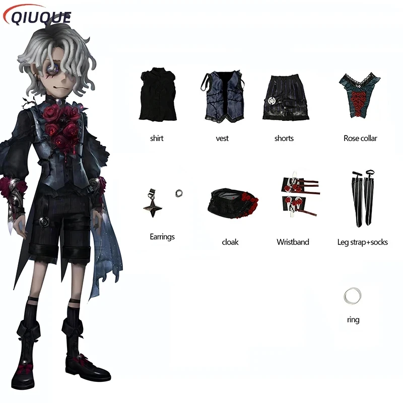 COSGame Identity V Cosplay Patient Emil Psychologue Ada Mesmer Costume Perruque Chaussures Femme Homme Robe de Fête Halloween Carnaval