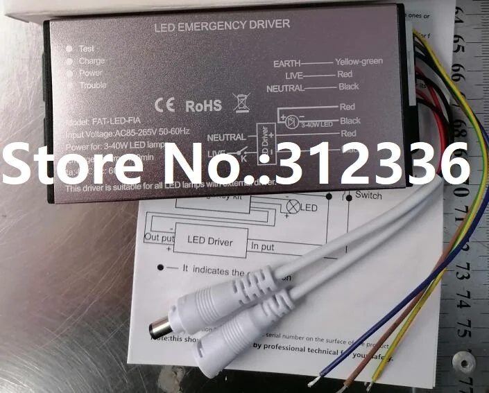 Free Shipping Power Supply FAT-LED-F1A Constant Current LED Driver 3 to 40W Led Lamps Emergency Driver